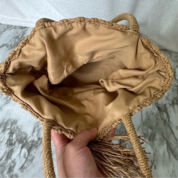 Lulla Collection Raffia Straw Woven Tote‎ Handbag - Picture 7 of 12